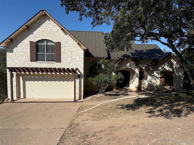 view of front of home featuring a garage