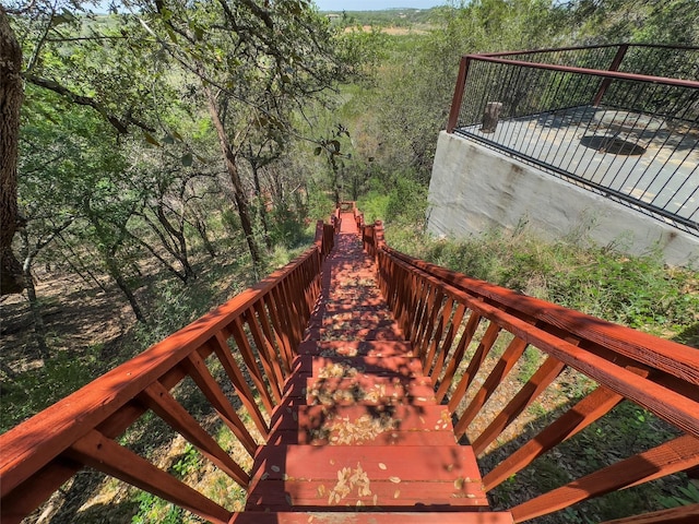 1017 Coventry Rd, Spicewood, TX 78669 - deck with a view of trees
