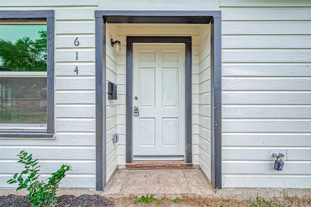 view of doorway to property