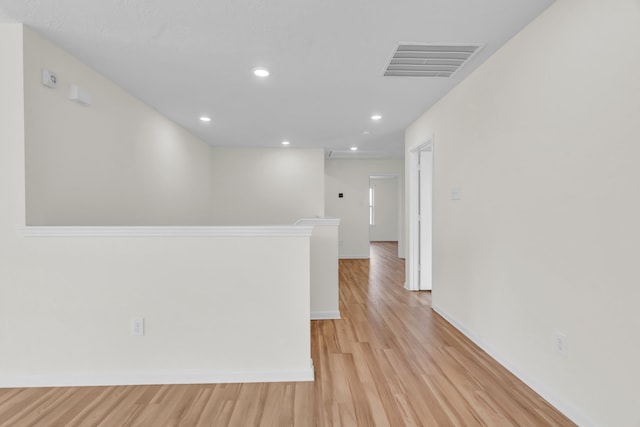 empty room featuring light wood-type flooring