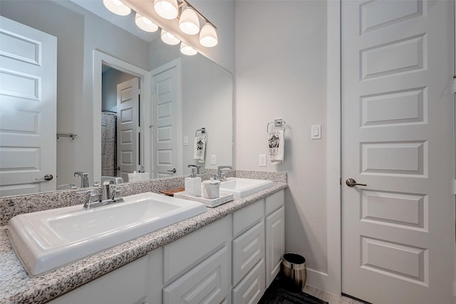 bathroom with vanity