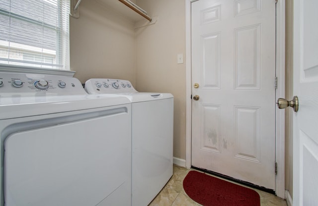 laundry area with washer and dryer