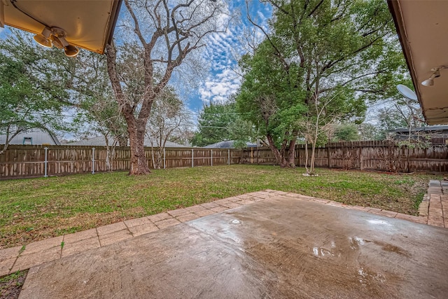 view of yard with a patio