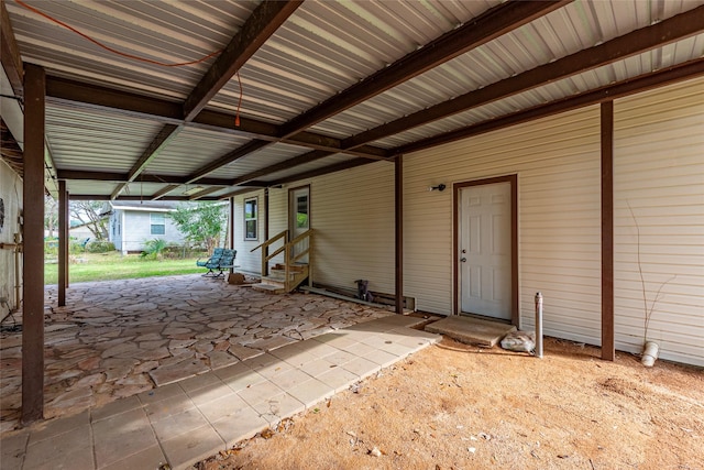 view of patio / terrace featuring entry steps