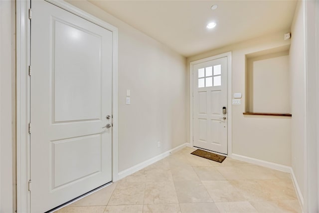 view of tiled entryway