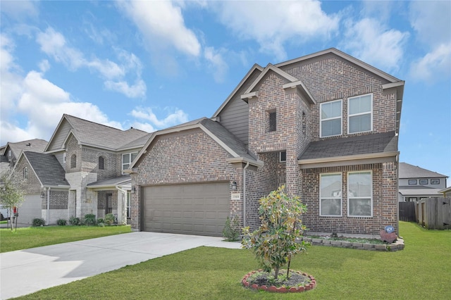 view of front of home with a front yard