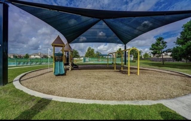 view of jungle gym