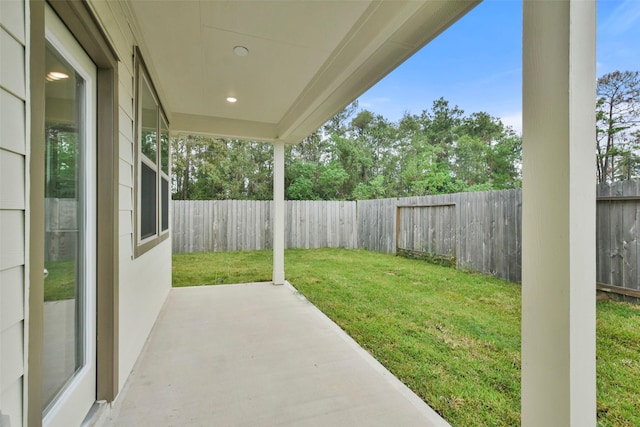 view of yard with a patio