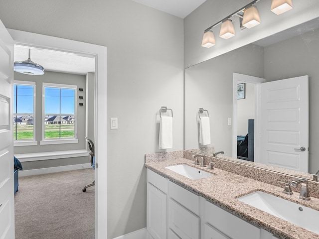 bathroom with vanity