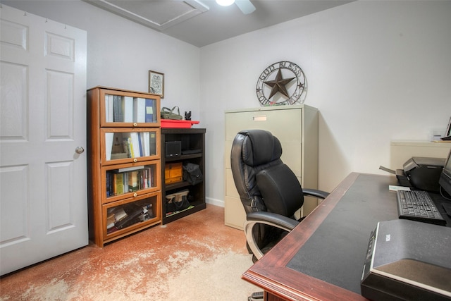 81 Fm 3454th Rd, Huntsville, TX 77320 - home office featuring concrete floors