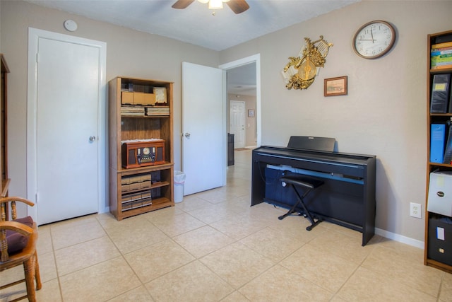 81 Fm 3454th Rd, Huntsville, TX 77320 - sitting room with ceiling fan and tile patterned floors