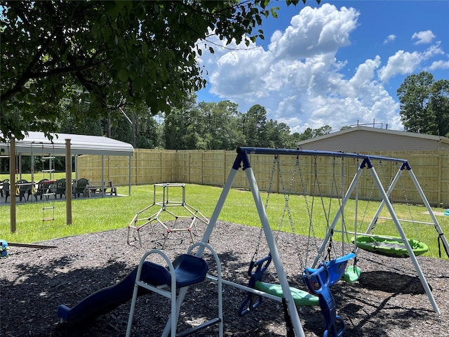 81 Fm 3454th Rd, Huntsville, TX 77320 - fenced backyard featuring a playground