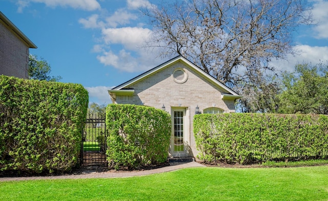 view of front property with a front yard