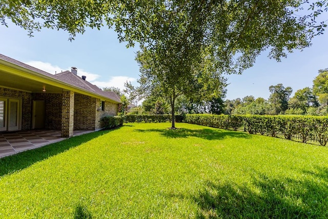 view of yard with a patio