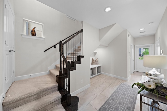 10812 Kyler Oaks Pl, Houston, TX 77043 - stairway with recessed lighting and baseboards