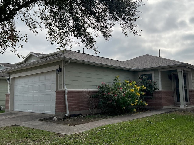 view of property exterior with a garage