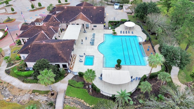 birds eye view of property