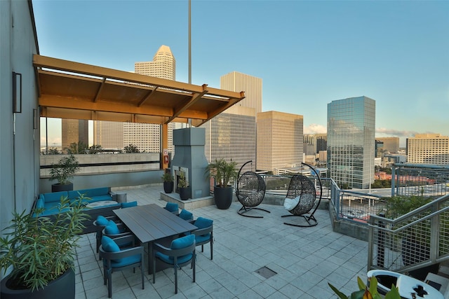 view of patio / terrace featuring a balcony