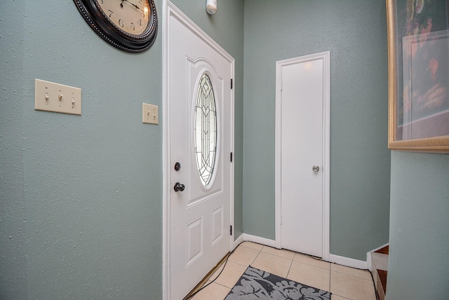 view of tiled foyer