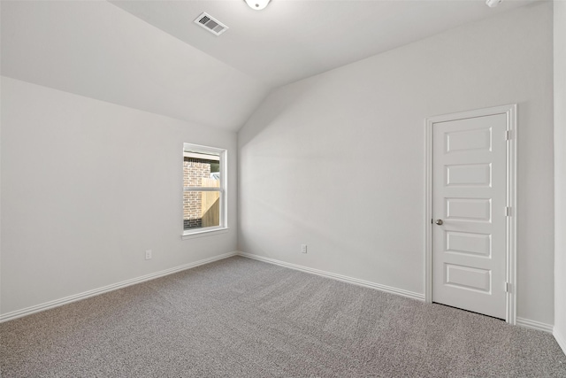 27603 Beachside Arbor Dr, Katy, TX 77493 - carpeted empty room with vaulted ceiling and baseboards