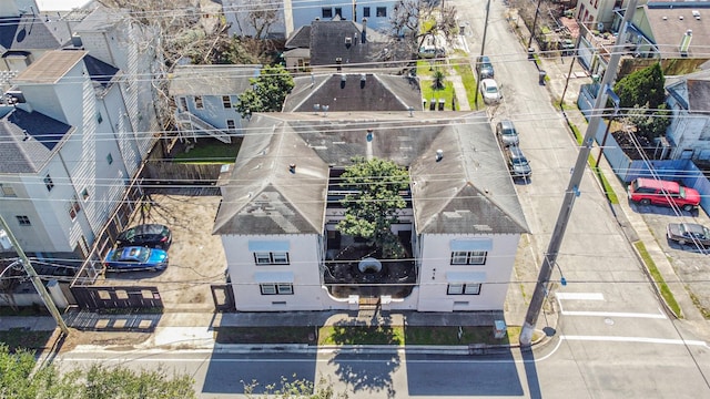 drone / aerial view with a residential view