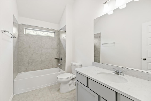 5830 Westwood Shore Dr, Katy, TX 77493 - bathroom with vanity, bathing tub / shower combination, and tile patterned floors