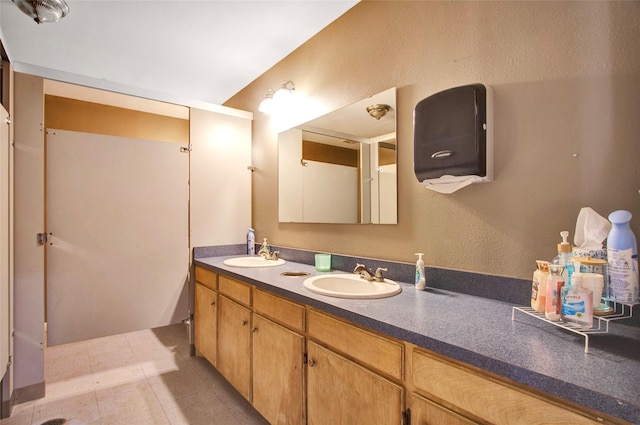 bathroom featuring vanity and tile patterned floors