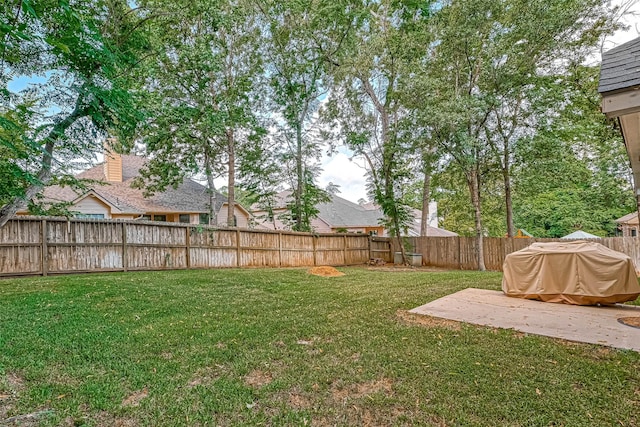 view of yard featuring a patio area