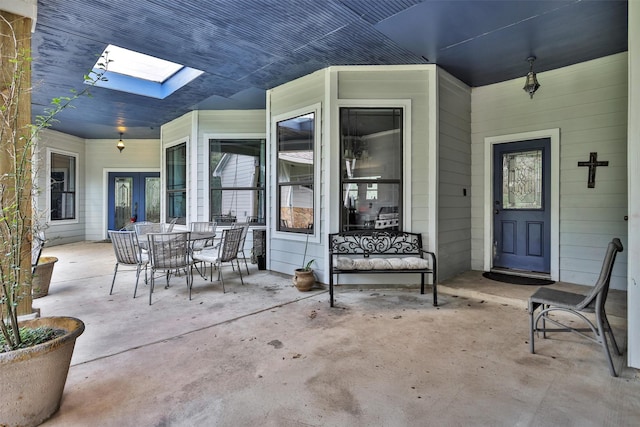 view of patio with outdoor dining area