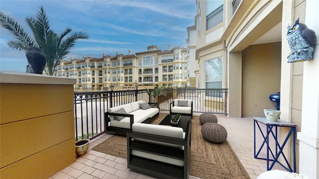 balcony featuring an outdoor hangout area