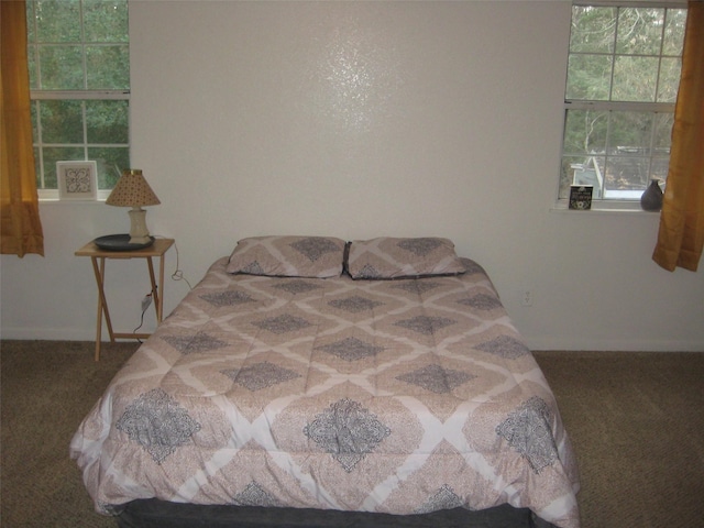 view of carpeted bedroom