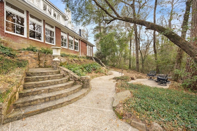 view of yard with a patio