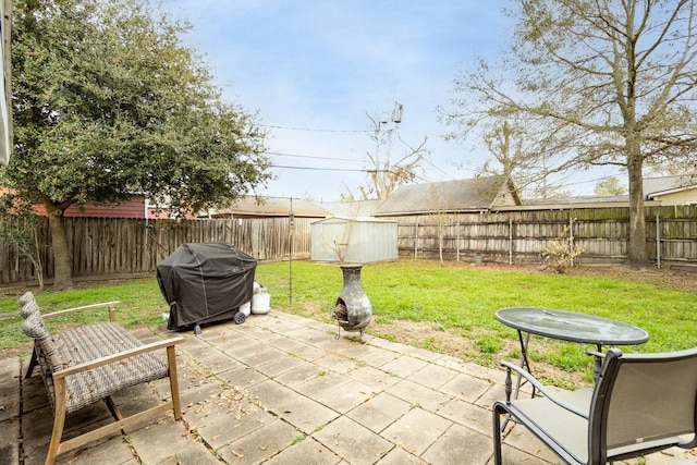 view of patio with grilling area