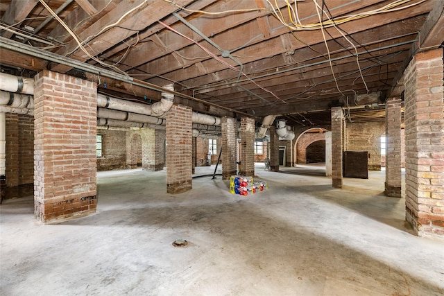 1428 Ball, Galveston, TX 77550 - below grade area featuring brick wall