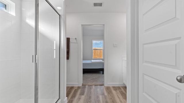 hallway featuring light hardwood / wood-style flooring