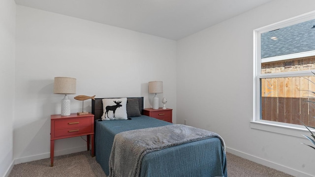 view of carpeted bedroom