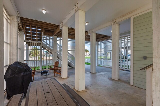 11446 Sea Butterfly, Galveston, TX 77554 - view of patio with stairs