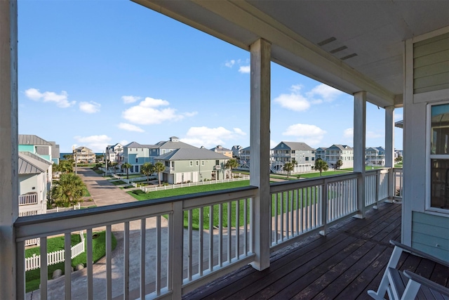 11446 Sea Butterfly, Galveston, TX 77554 - wooden terrace featuring a residential view