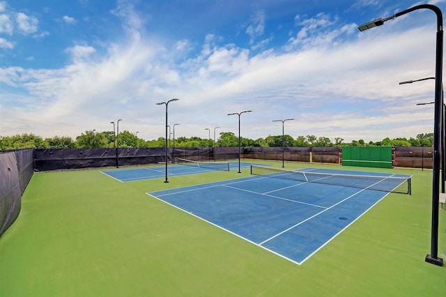 view of sport court