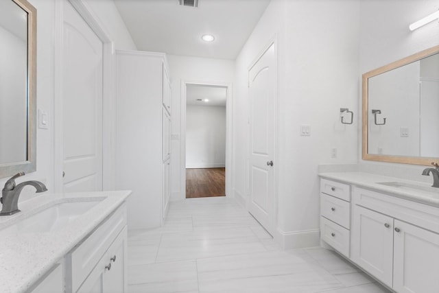 bathroom featuring vanity