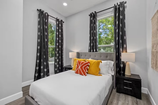 bedroom featuring hardwood / wood-style floors