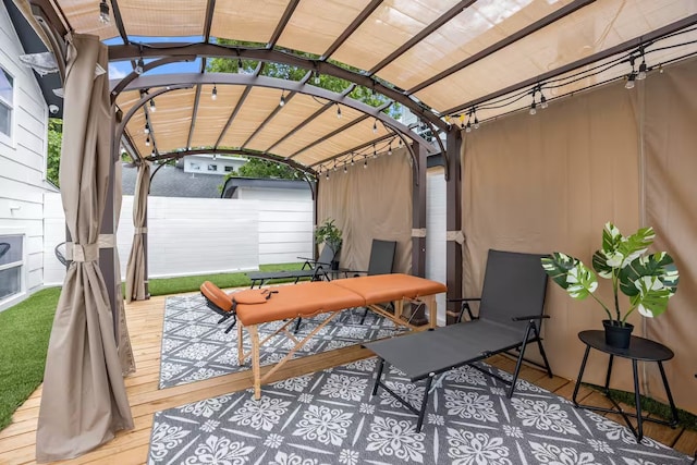 view of patio / terrace with a pergola