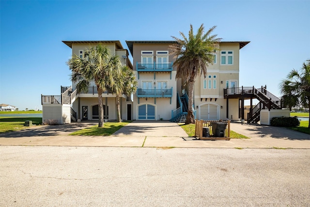 beach home with a garage