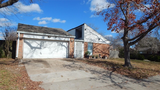 view of front of house featuring a garage