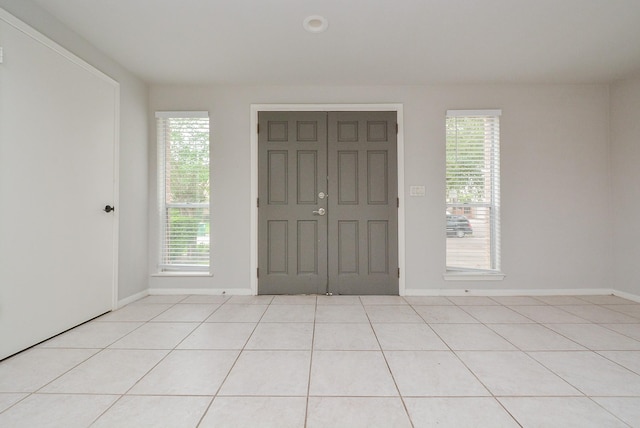 view of tiled foyer entrance