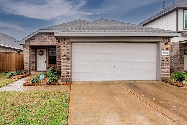 view of front facade with a garage