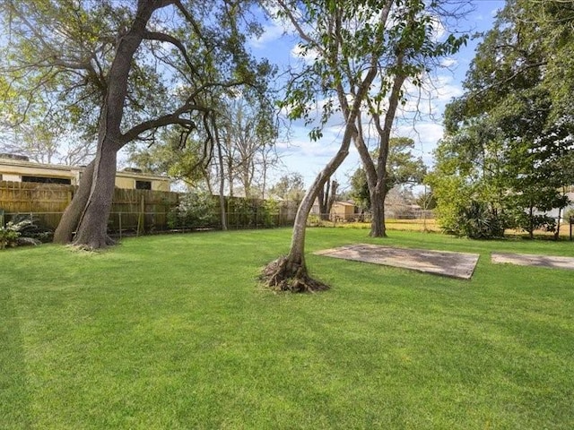 view of yard with a patio area