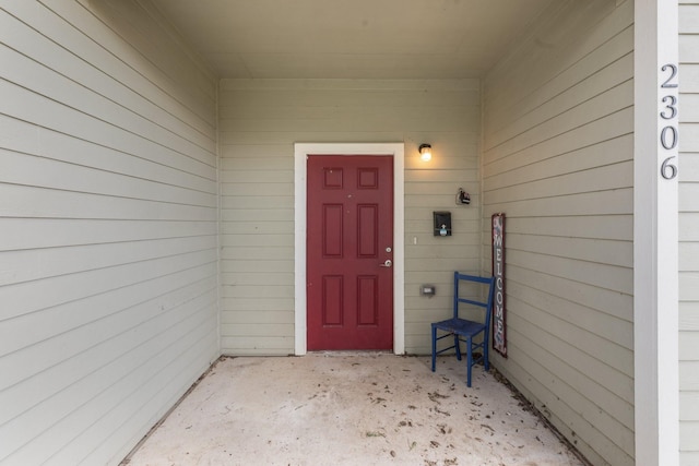 view of doorway to property