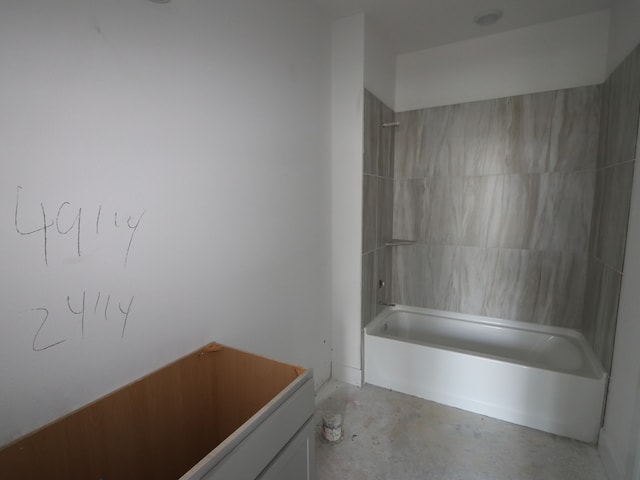 8315 Oceanmist Cove Dr, Cypress, TX 77433 - full bath with unfinished concrete floors and bathtub / shower combination
