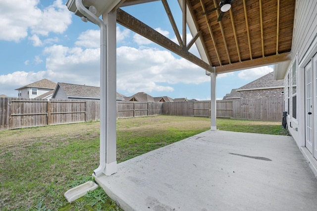 view of yard with a patio